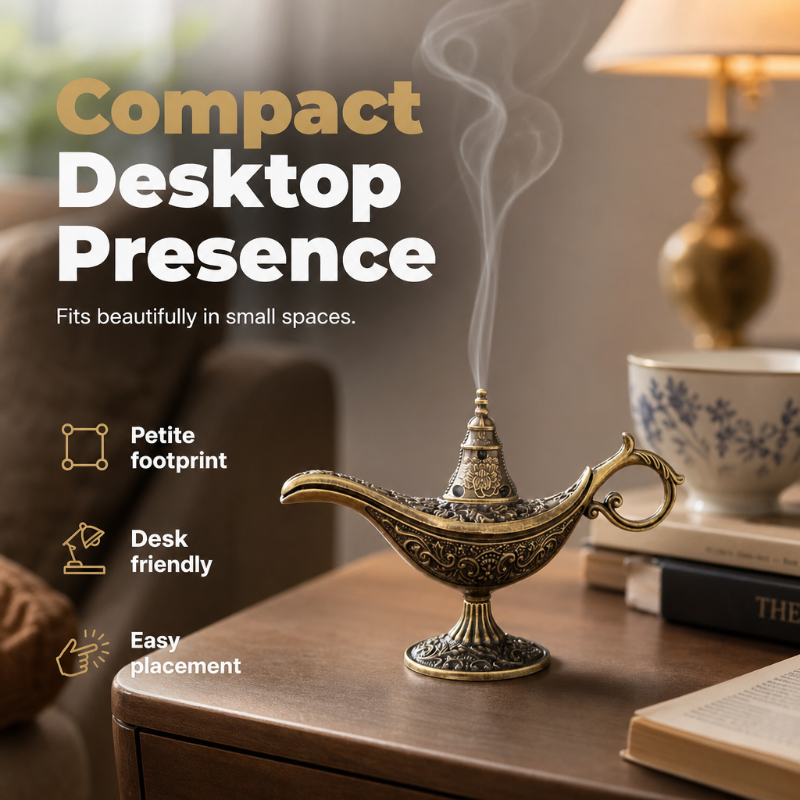 Add Magic Instantly! No-Ash Retro Alloy Incense Burner