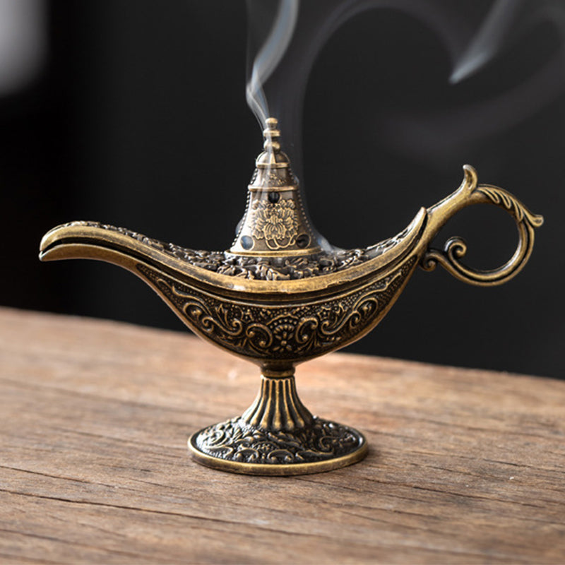 Add Magic Instantly! No-Ash Retro Alloy Incense Burner