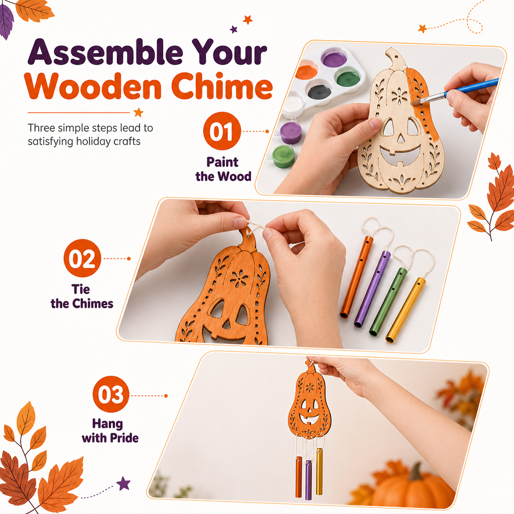 Craft Your Own Pumpkin Instantly! No-Fuss Wood DIY Kit
