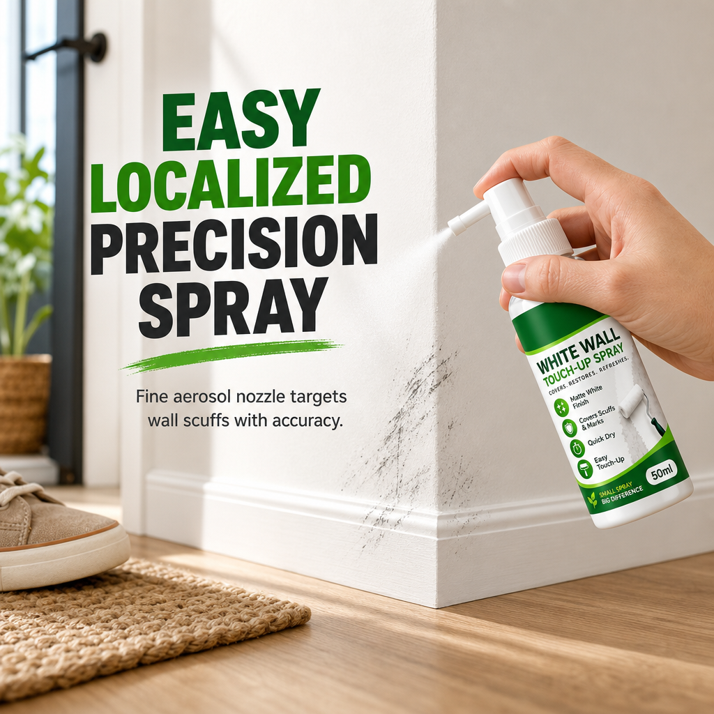 Cover Wall Scuffs Instantly! No-Mess Matte White Touch-Up Spray