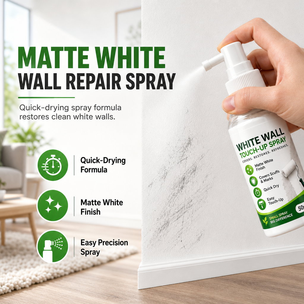 Cover Wall Scuffs Instantly! No-Mess Matte White Touch-Up Spray