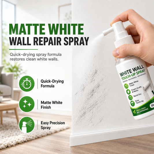 Cover Wall Scuffs Instantly! No-Mess Matte White Touch-Up Spray