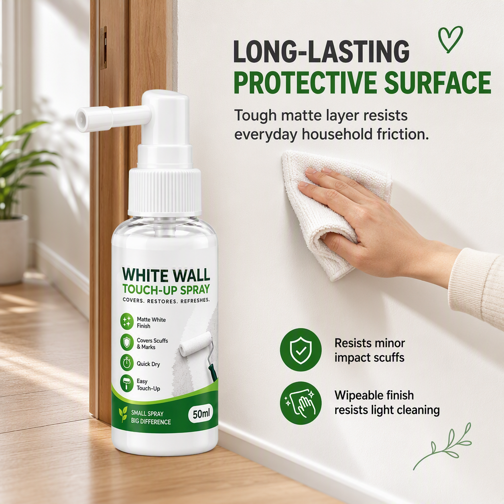 Cover Wall Scuffs Instantly! No-Mess Matte White Touch-Up Spray