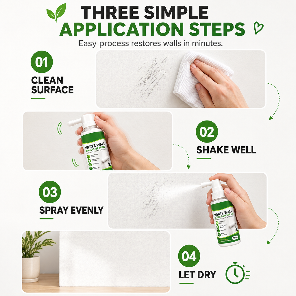 Cover Wall Scuffs Instantly! No-Mess Matte White Touch-Up Spray