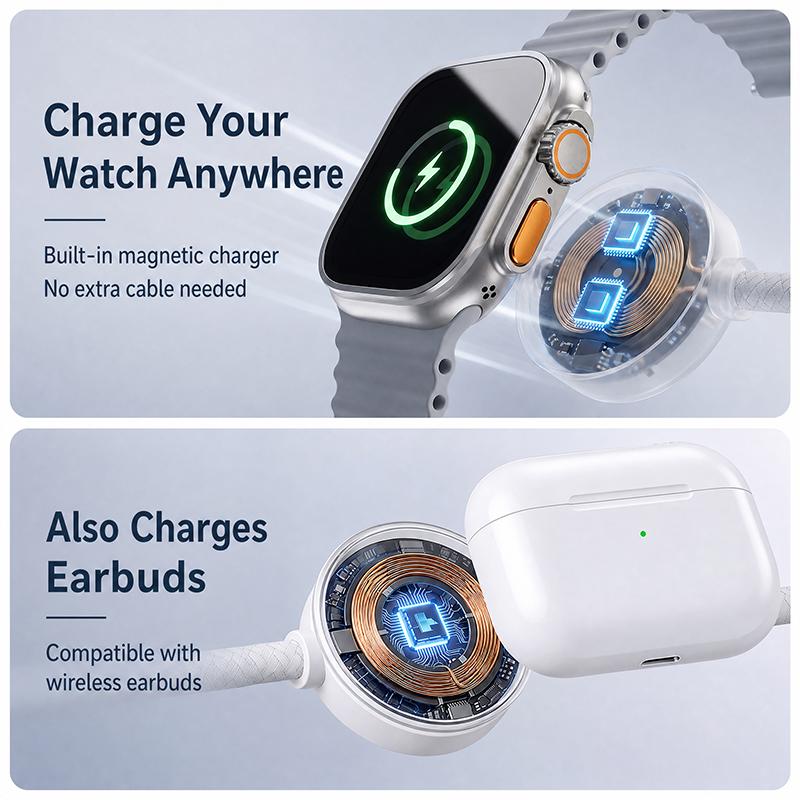 Charge Multi-Devices Instantly! No-Clutter 240W Braided Cable