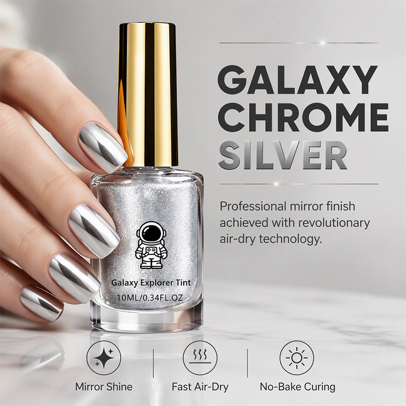 Get Chrome Nails Instantly! No-Lamp Air-Dry Polish