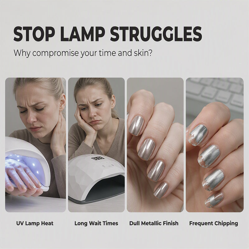 Get Chrome Nails Instantly! No-Lamp Air-Dry Polish