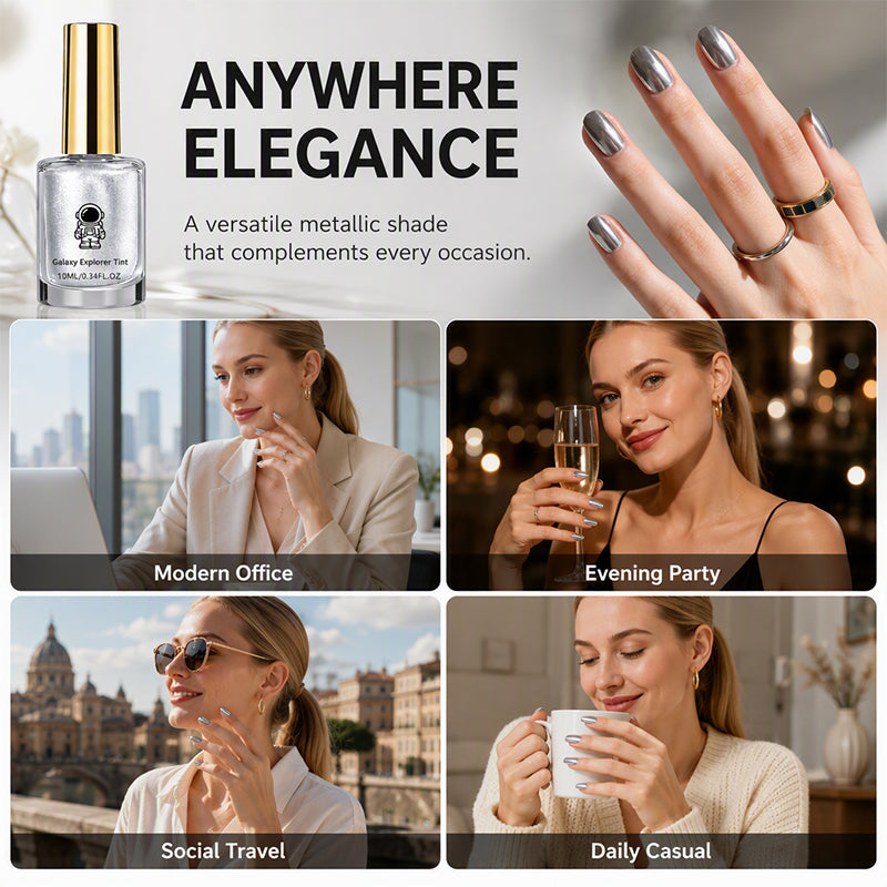 Get Chrome Nails Instantly! No-Lamp Air-Dry Polish