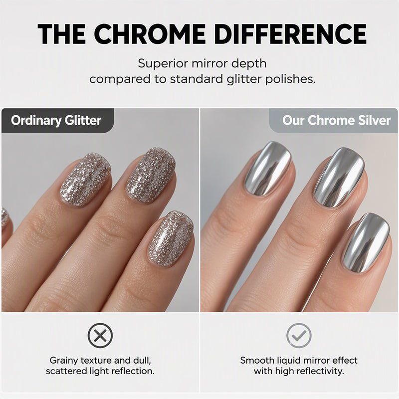 Get Chrome Nails Instantly! No-Lamp Air-Dry Polish