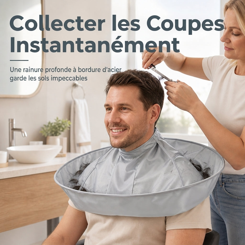 Catch Every Clip Instantly! No-Mess Foldable Haircut Cape