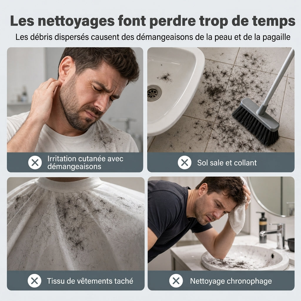 Catch Every Clip Instantly! No-Mess Foldable Haircut Cape