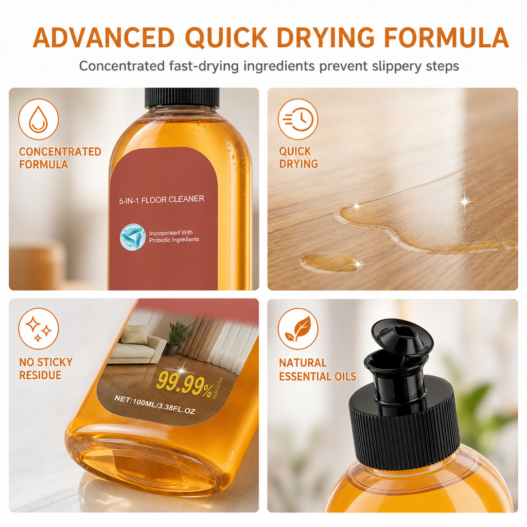 Cut Grease Instantly! No-Streak Concentrated Floor Cleaner