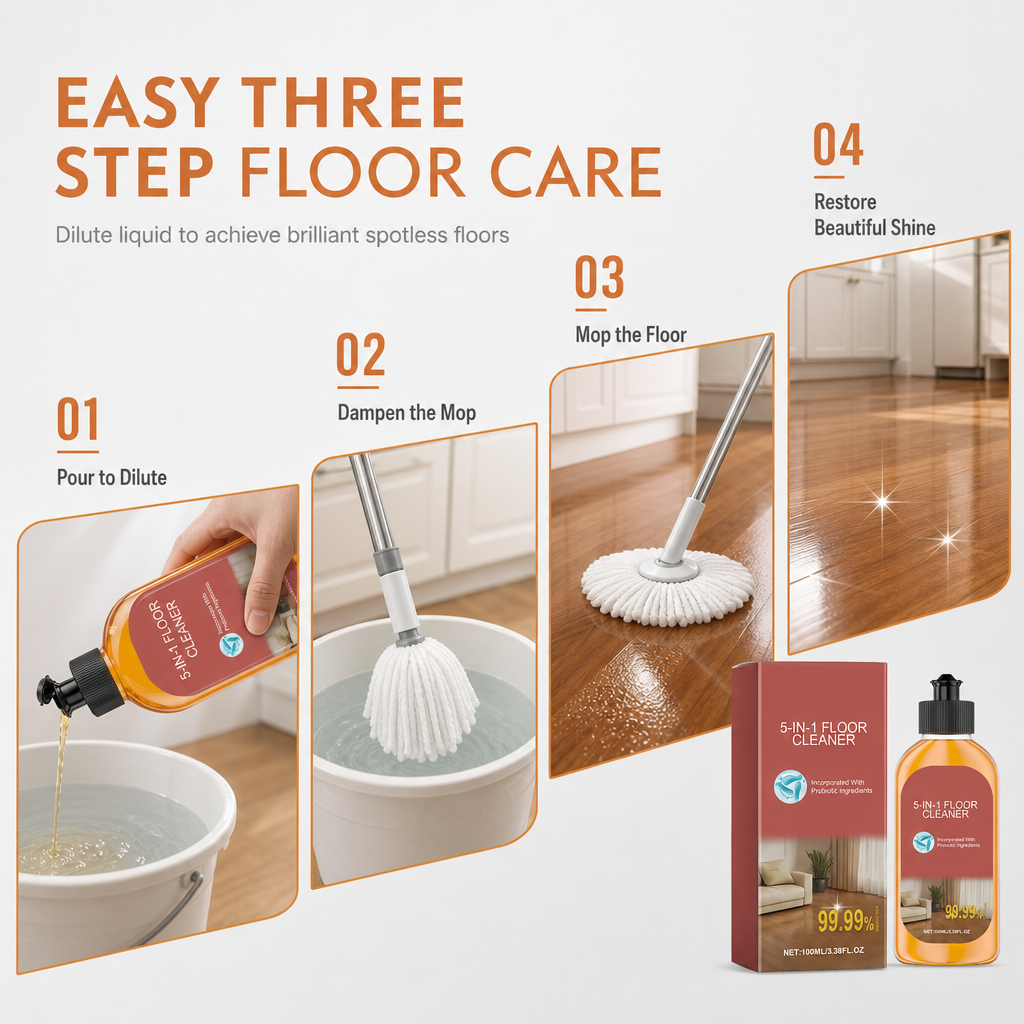 Cut Grease Instantly! No-Streak Concentrated Floor Cleaner