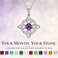 Wear Daily Elegance Instantly! No-Fuss Adjustable Celtic Birthstone Necklace
