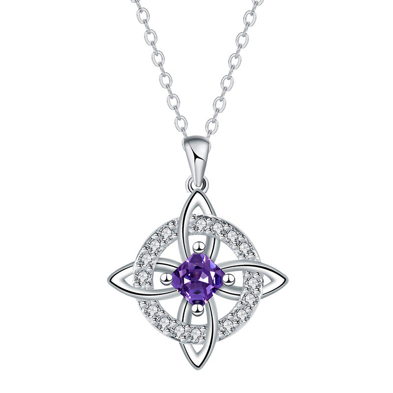 Wear Daily Elegance Instantly! No-Fuss Adjustable Celtic Birthstone Necklace