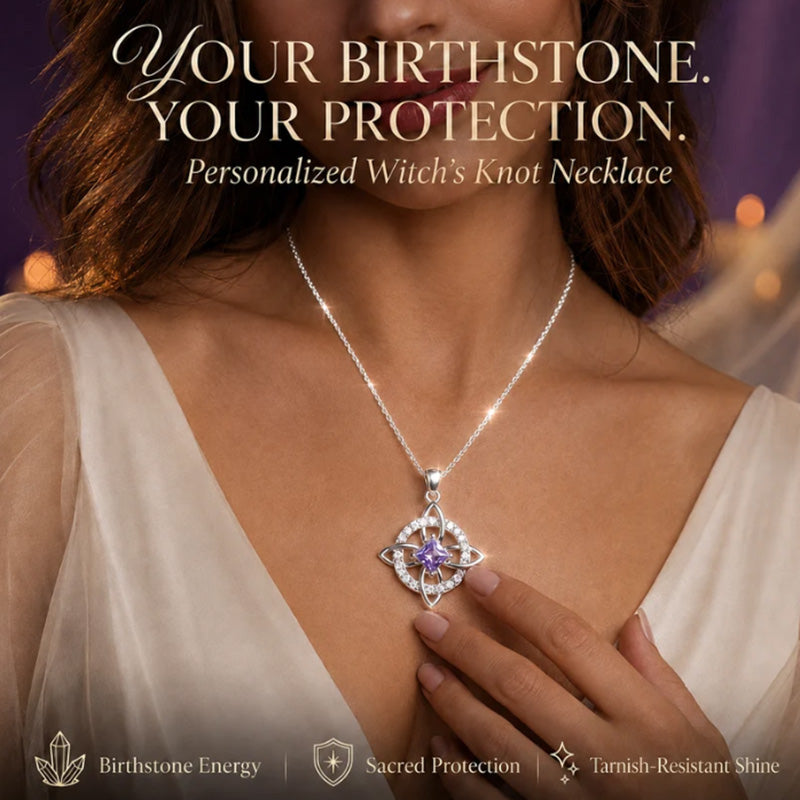 Wear Daily Elegance Instantly! No-Fuss Adjustable Celtic Birthstone Necklace