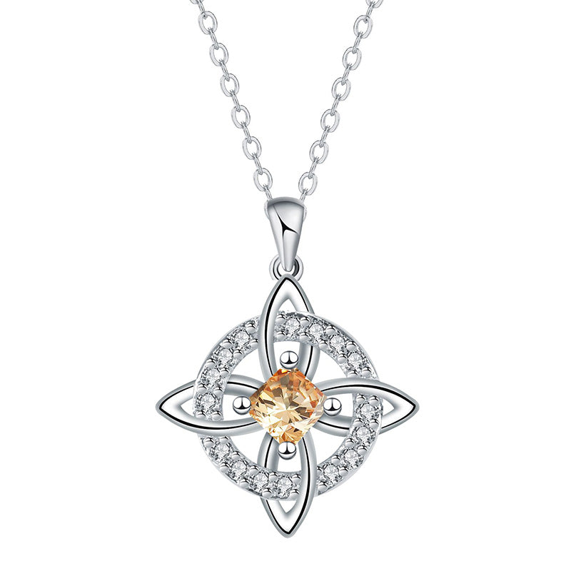 Wear Daily Elegance Instantly! No-Fuss Adjustable Celtic Birthstone Necklace