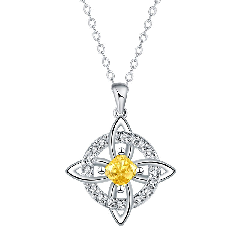 Wear Daily Elegance Instantly! No-Fuss Adjustable Celtic Birthstone Necklace