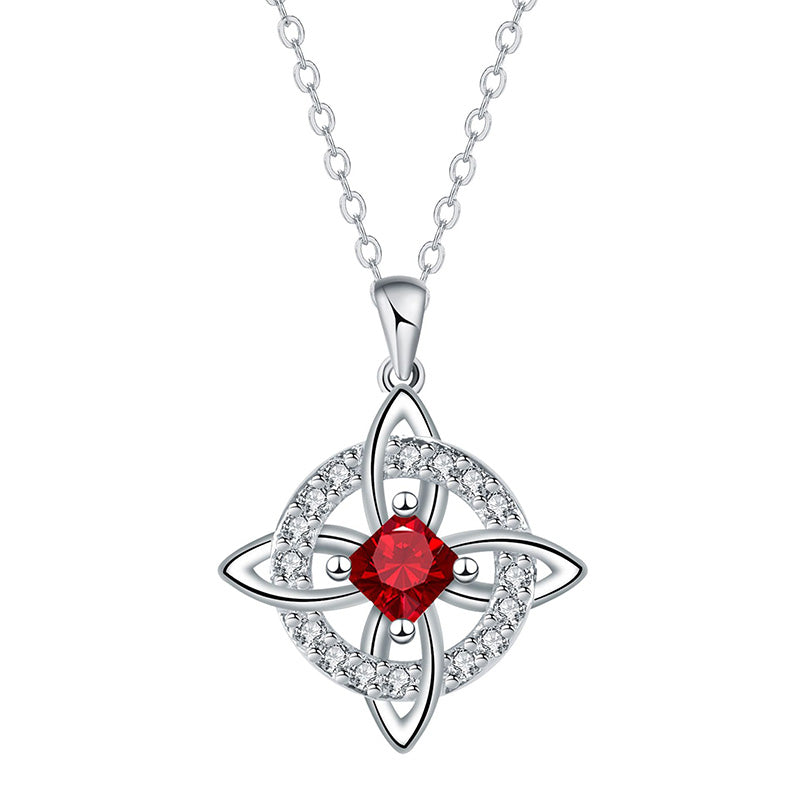 Wear Daily Elegance Instantly! No-Fuss Adjustable Celtic Birthstone Necklace