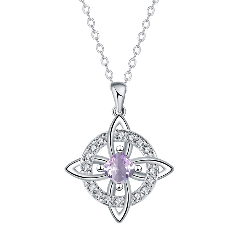 Wear Daily Elegance Instantly! No-Fuss Adjustable Celtic Birthstone Necklace