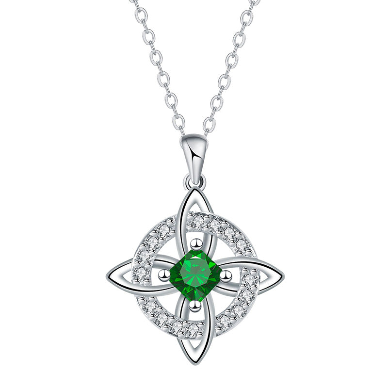 Wear Daily Elegance Instantly! No-Fuss Adjustable Celtic Birthstone Necklace