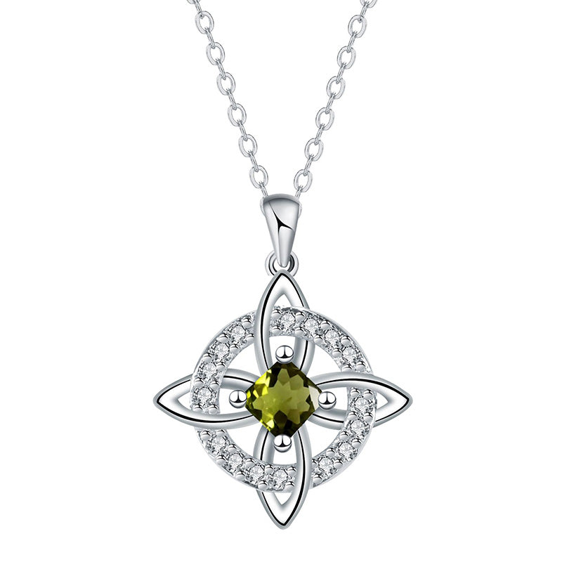 Wear Daily Elegance Instantly! No-Fuss Adjustable Celtic Birthstone Necklace