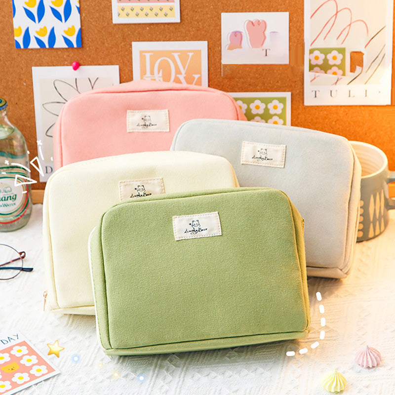 Large Capacity Compartment Zipper Pencil Pouch