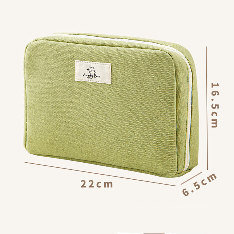 Large Capacity Compartment Zipper Pencil Pouch
