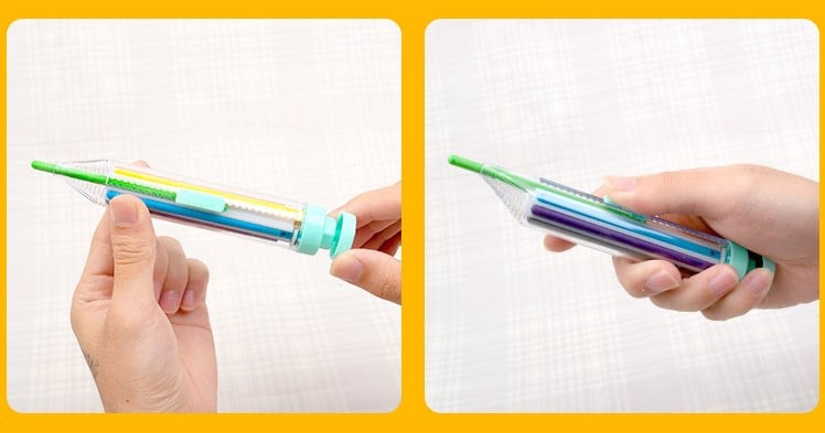 Draw in 8 Colors Instantly! No-Box Multicolor Crayon