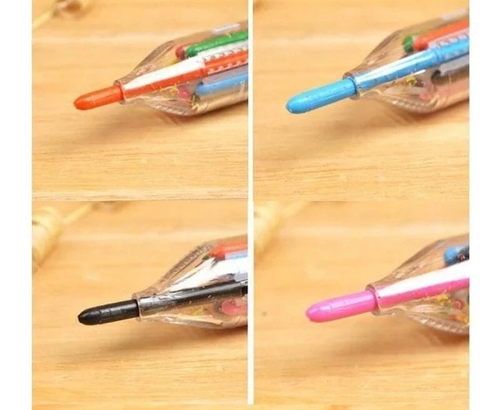 Draw in 8 Colors Instantly! No-Box Multicolor Crayon