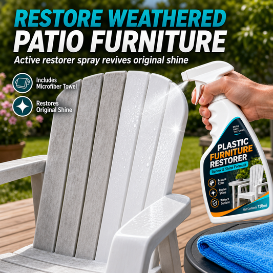 Restore Faded Patio Instantly! No-Scrub Plastic Spray