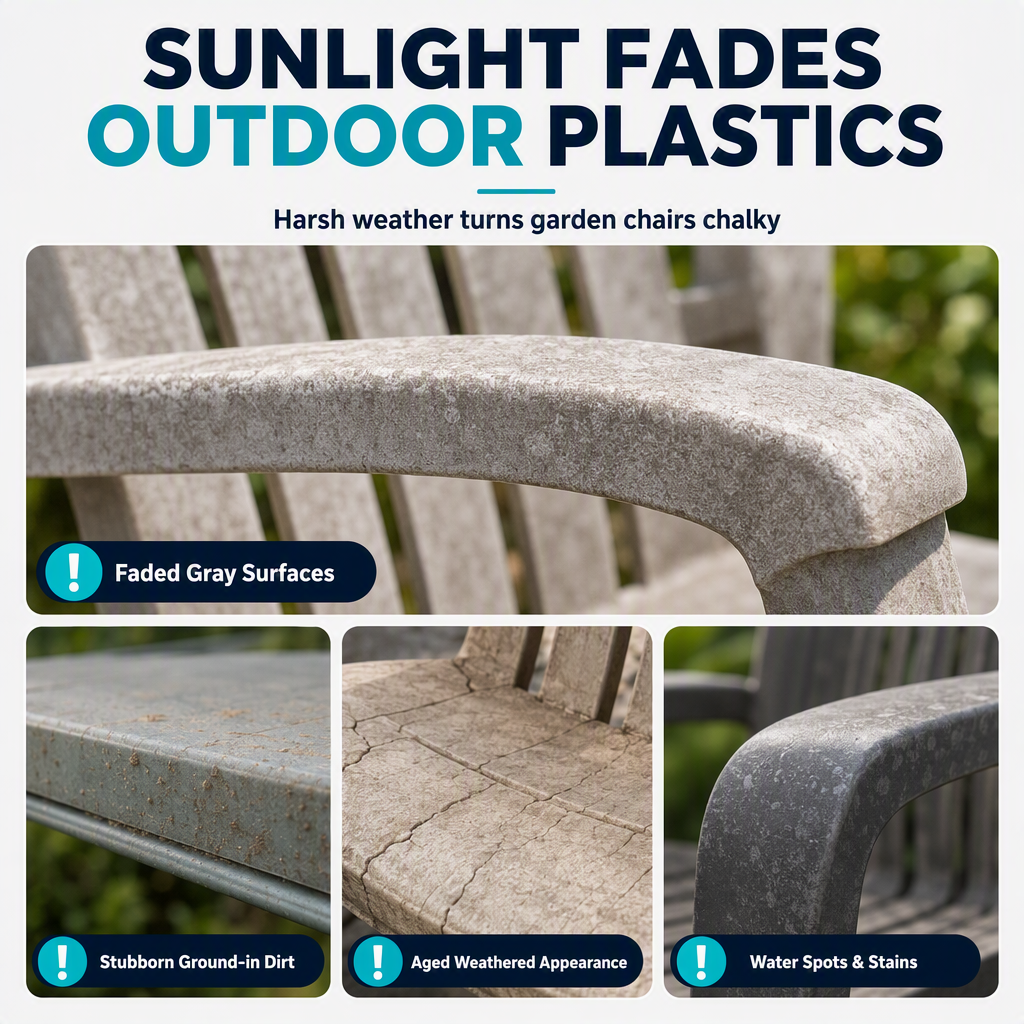 Restore Faded Patio Instantly! No-Scrub Plastic Spray
