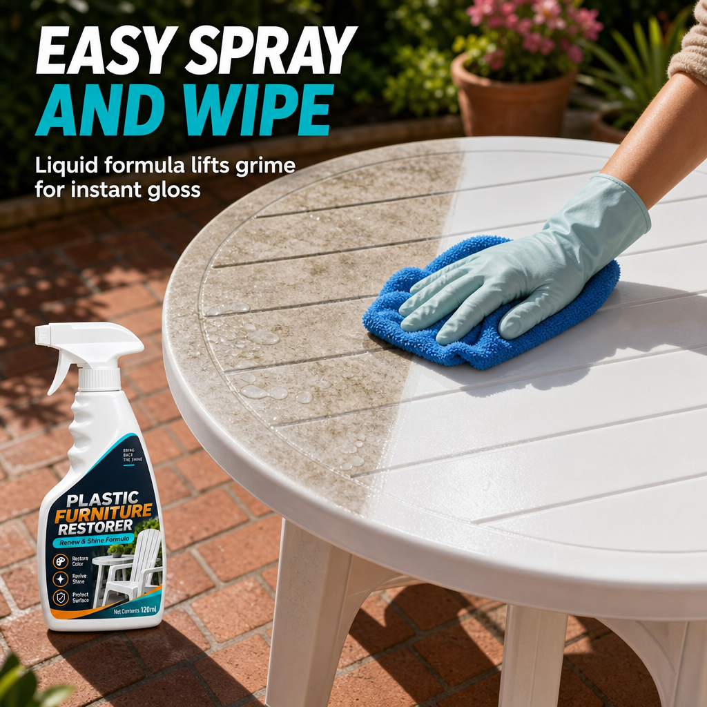 Restore Faded Patio Instantly! No-Scrub Plastic Spray