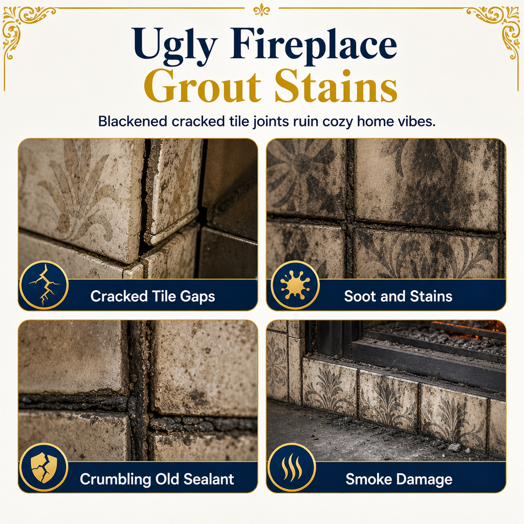 Restore Fireplace Grout Instantly! No-Mess Precision Repair Kit