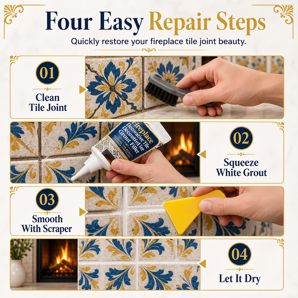 Restore Fireplace Grout Instantly! No-Mess Precision Repair Kit