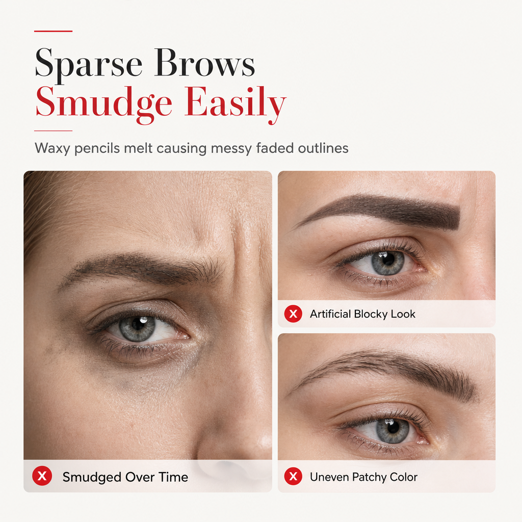 Draw Brow Strokes Instantly! No-Clump Multi-Prong Liquid Pen