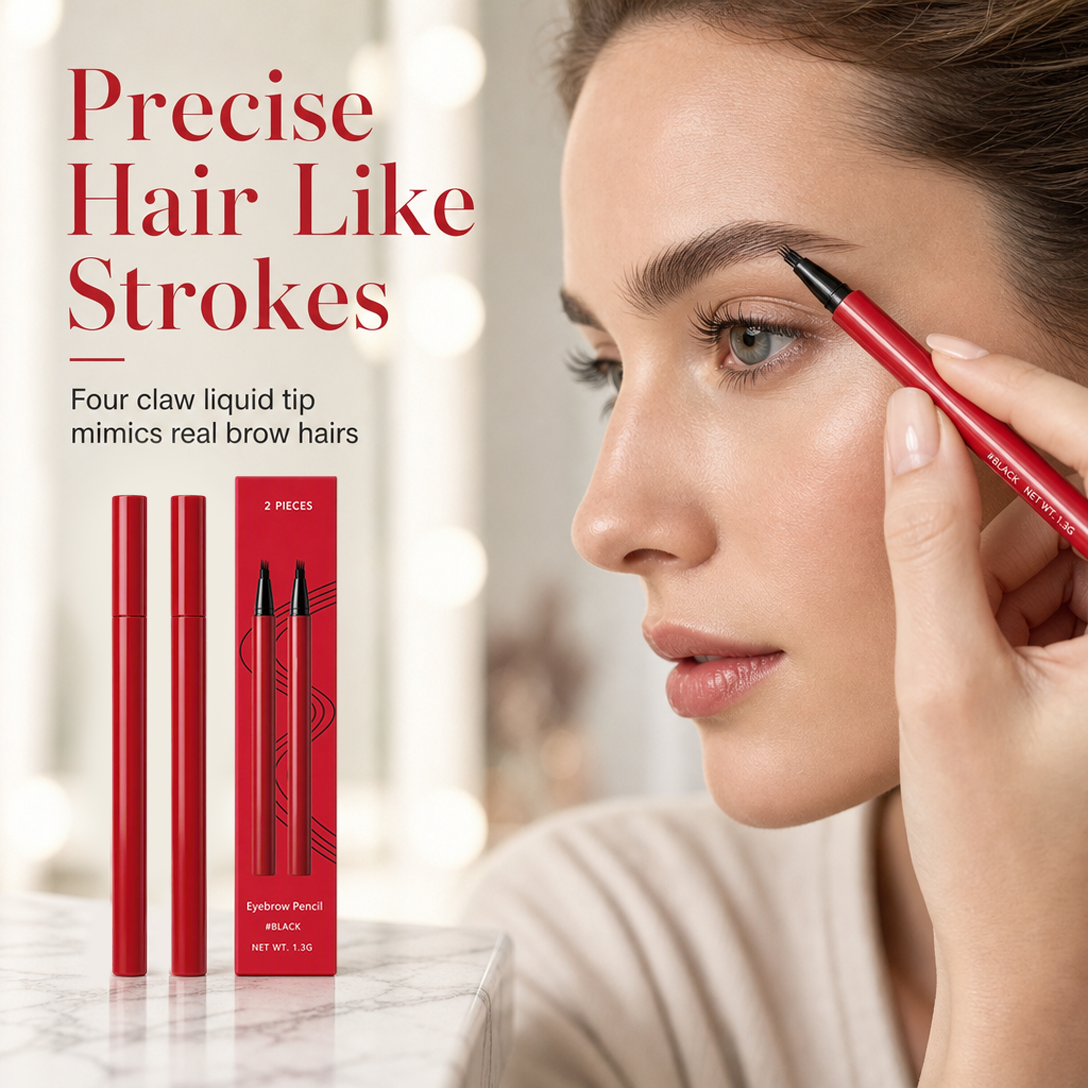 Draw Brow Strokes Instantly! No-Clump Multi-Prong Liquid Pen