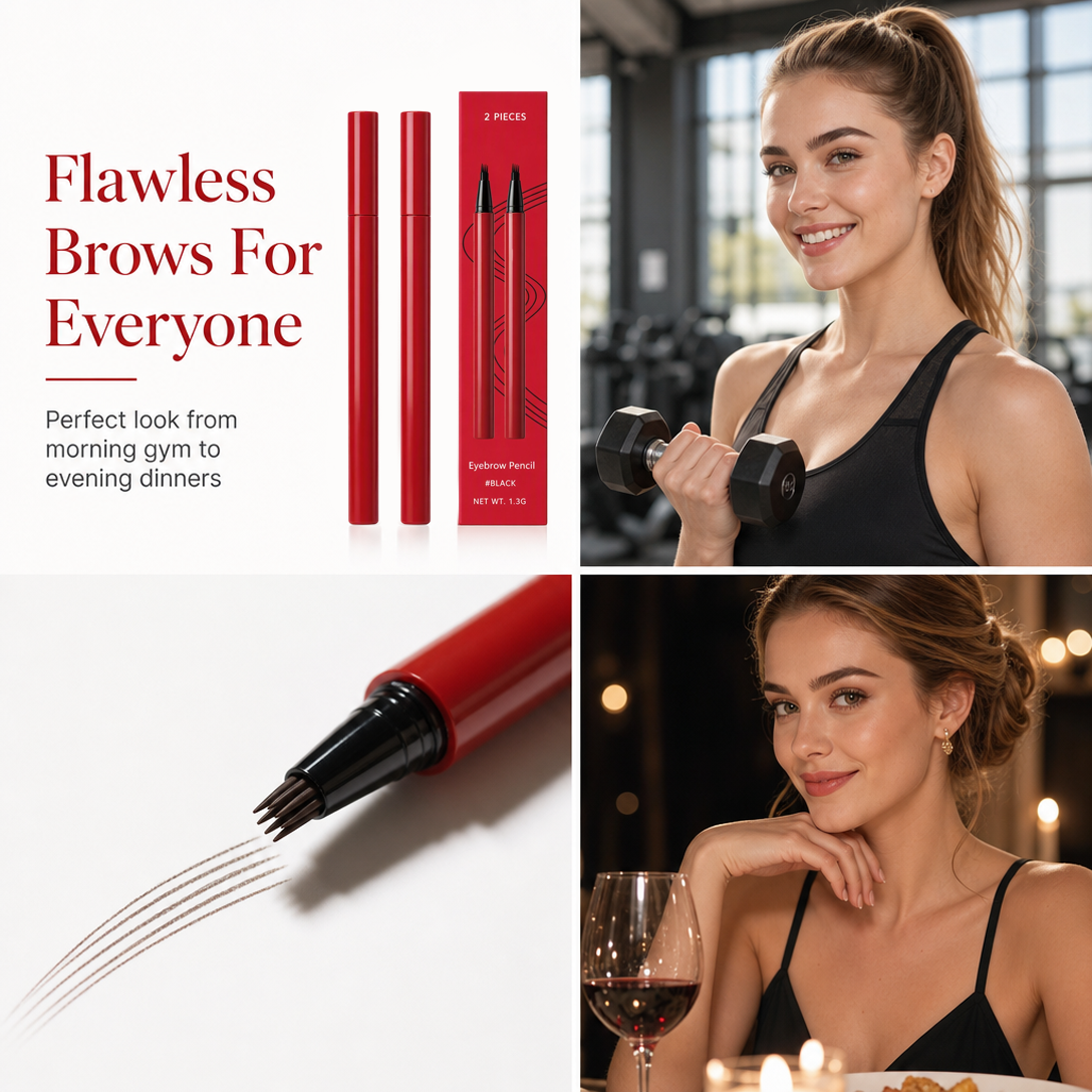 Draw Brow Strokes Instantly! No-Clump Multi-Prong Liquid Pen