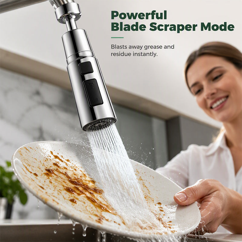 Reach Every Corner Instantly! No-Scrub 720° Faucet Extender