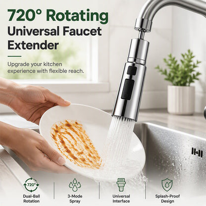 Reach Every Corner Instantly! No-Scrub 720° Faucet Extender