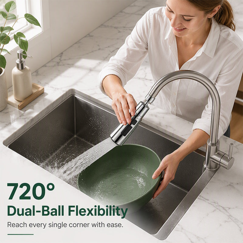Reach Every Corner Instantly! No-Scrub 720° Faucet Extender