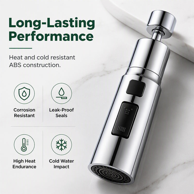 Reach Every Corner Instantly! No-Scrub 720° Faucet Extender