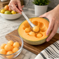 Scoop Desserts Elegantly! No-Smudge Hammered Steel Spoon