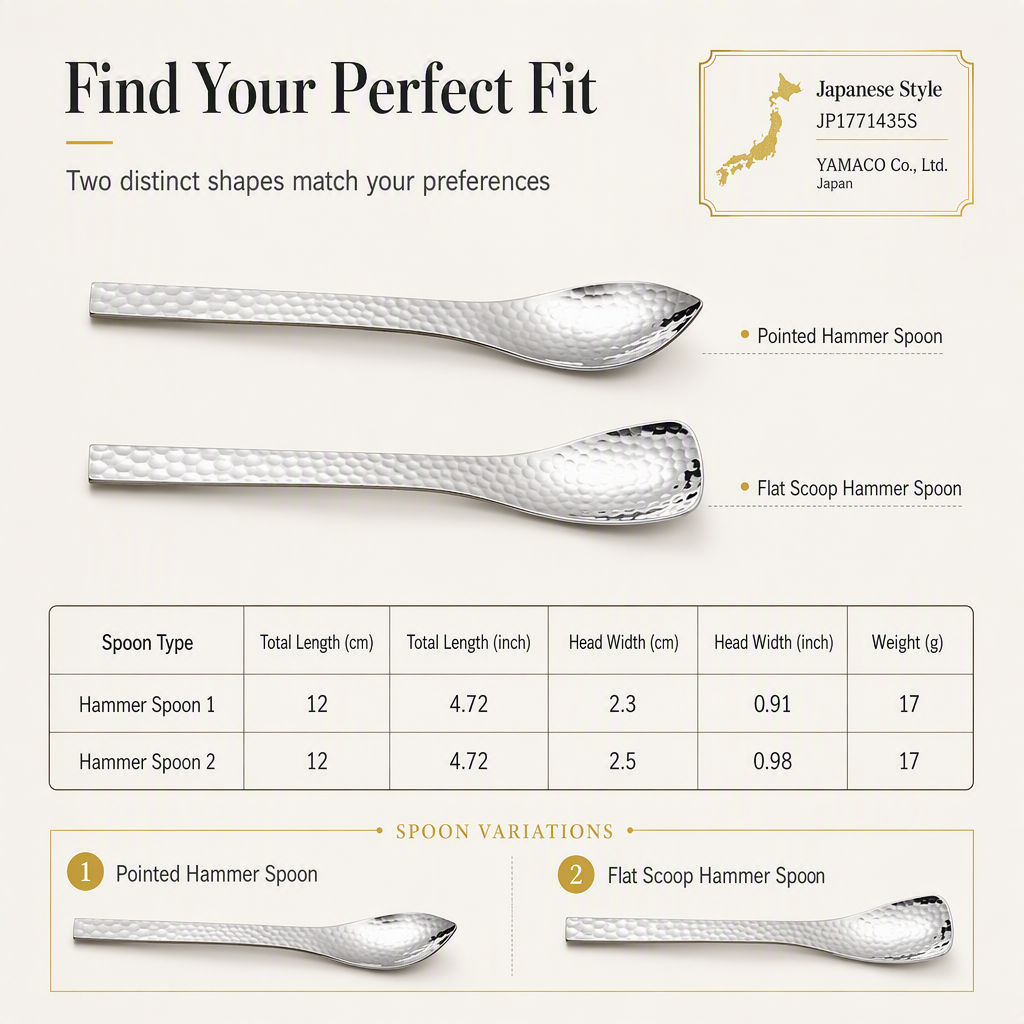 Scoop Desserts Elegantly! No-Smudge Hammered Steel Spoon