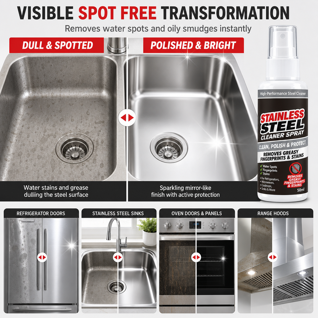 Polish Steel Instantly! No-Streak Multi-Surface Shine Spray