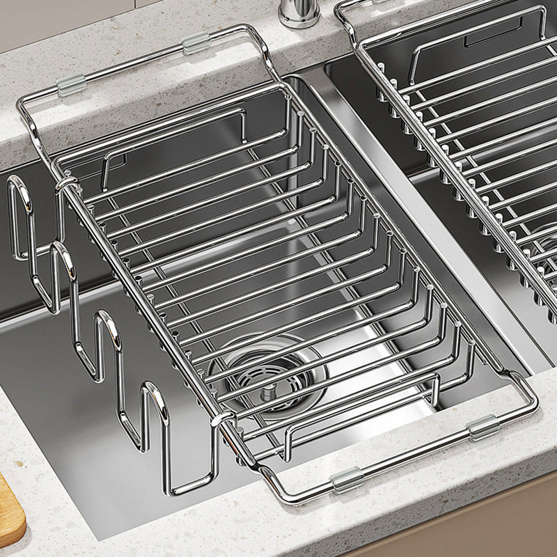 Dry Dishes Instantly! Expandable Stainless Steel Sink Drainer
