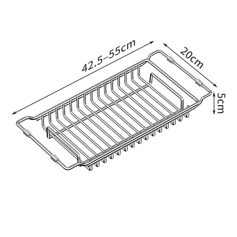 Dry Dishes Instantly! Expandable Stainless Steel Sink Drainer