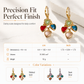 Add Retro Sparkle Instantly! Multicolor Heart Drop Earrings