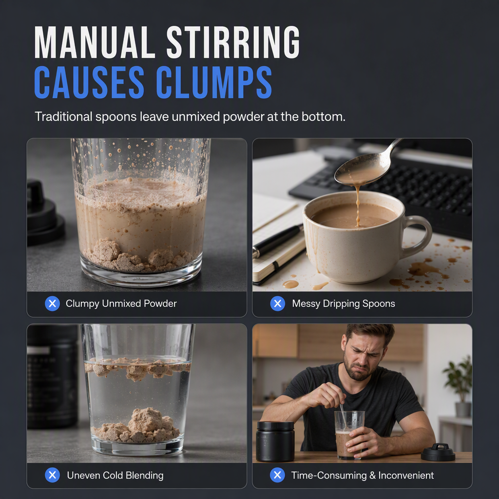 Stir Any Drink Instantly! No-Spoon Magnetic Levitation Base