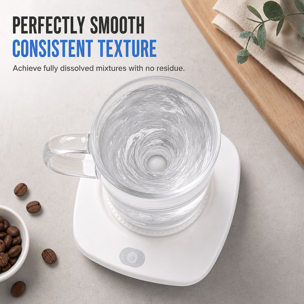 Stir Any Drink Instantly! No-Spoon Magnetic Levitation Base